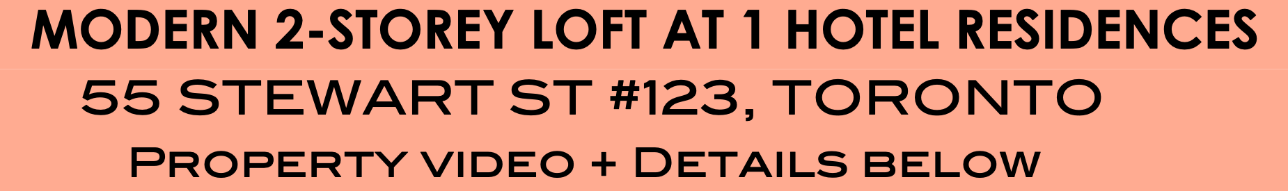 modern 2-storey loft at 1 hotel residences